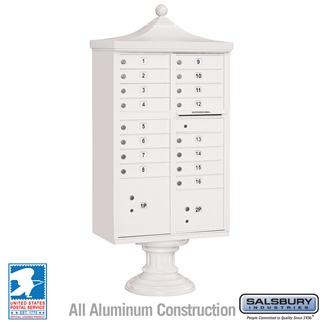 Mailboxes - Salsbury Regency Decorative CBU (Includes CBU, Pedestal, CBU Top And Pedestal Cover - Short) - 16 A Size Doors - Type III - USPS Access