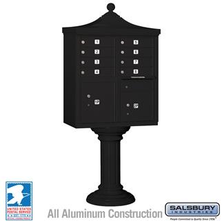 Mailboxes - Salsbury Regency Decorative CBU (Includes CBU, Pedestal, CBU Top And Pedestal Cover - Tall) - 8 A Size Doors - Type I - USPS Access