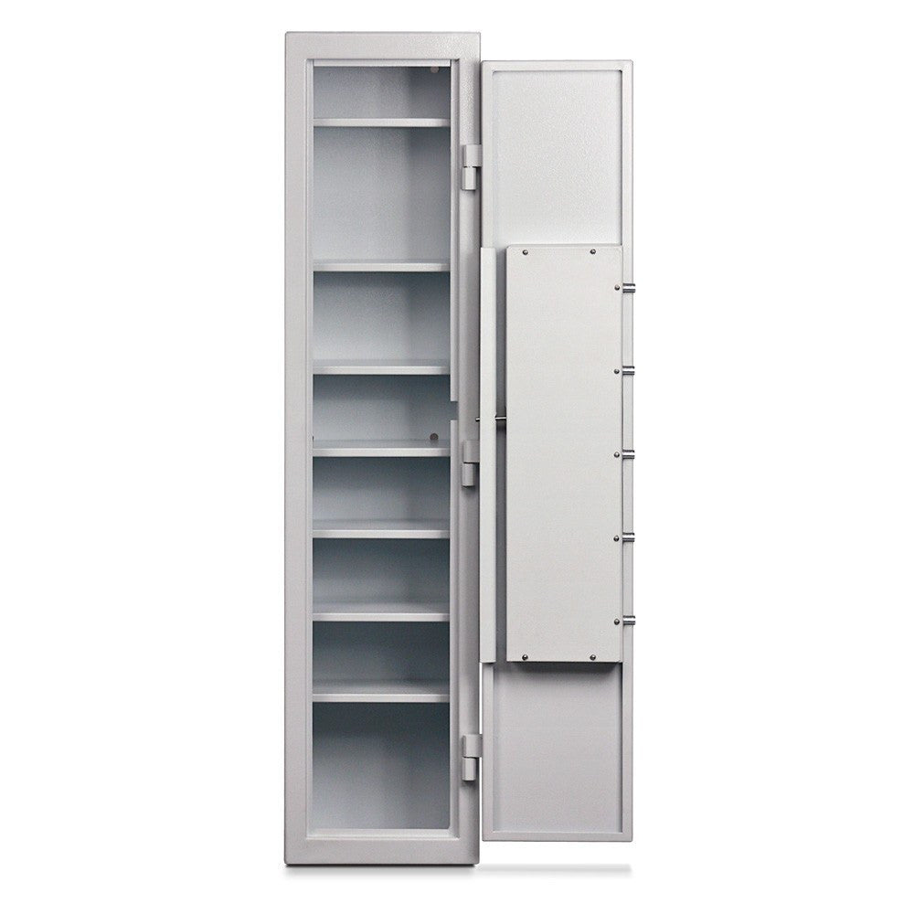Mesa MRX2000E Pharmacy Safe Door Wide Open with Shelves