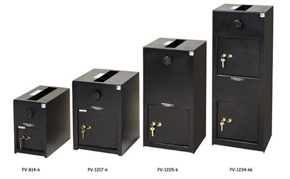 Perma-Vault PV-814-K Rotary Depository Safe with Dual Key Lock