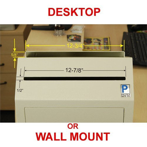 Protex SDL-500 Desktop/Wall Mounted Locking Payment Drop Box Desktop Wall Mount