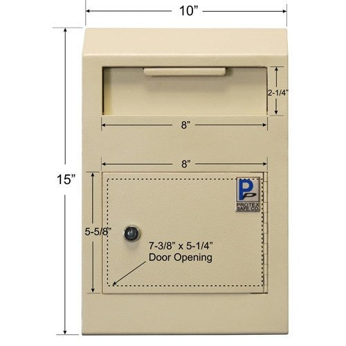 Protex WDS-150 Wall-Mount Locking Payment Drop Box