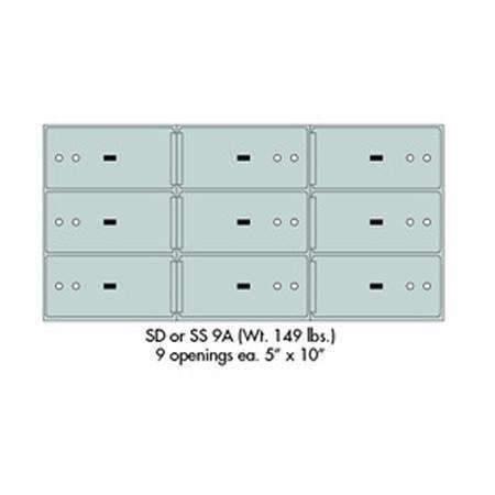 Safe Deposit Boxes - SafeandVaultStore SD-9A Safe Deposit Boxes (9 - 5" X 10" Openings)