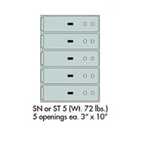Safe Deposit Boxes - SafeandVaultStore SN-5 Safe Deposit Boxes 5 - 3" X 10" Openings