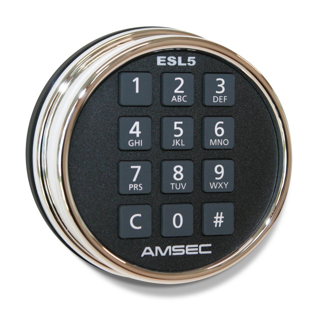 AMSEC ESL5 Illuminated Electronic Lock - Brass