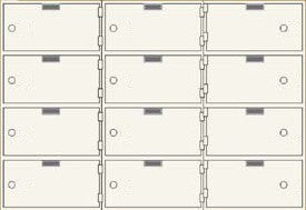 SafeandVaultStore SDBAXSN-12 Single Lock Safe Deposit Boxes