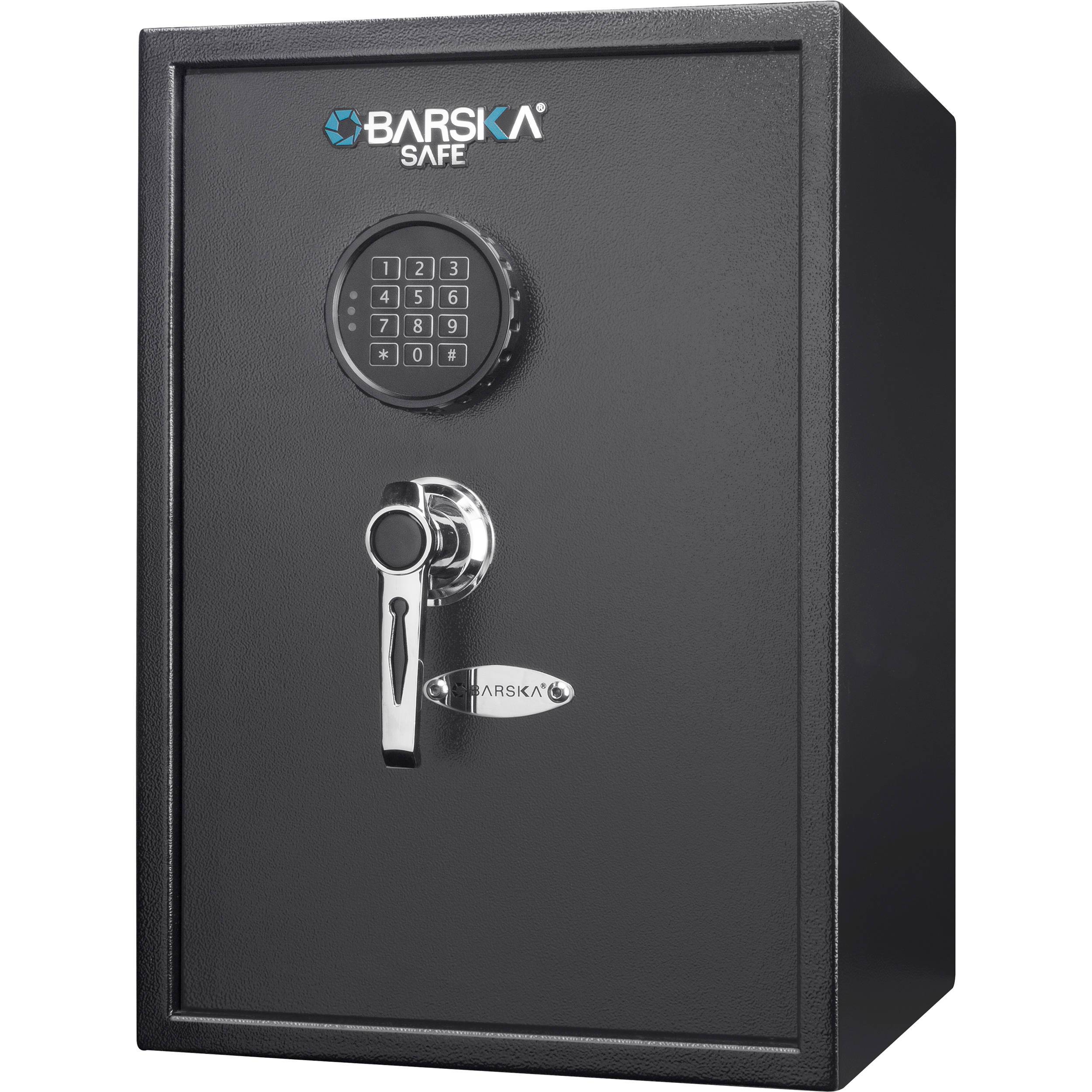 Barska CB12950 Fireproof Safe - Black, Upholstered Interior, Electronic Lock