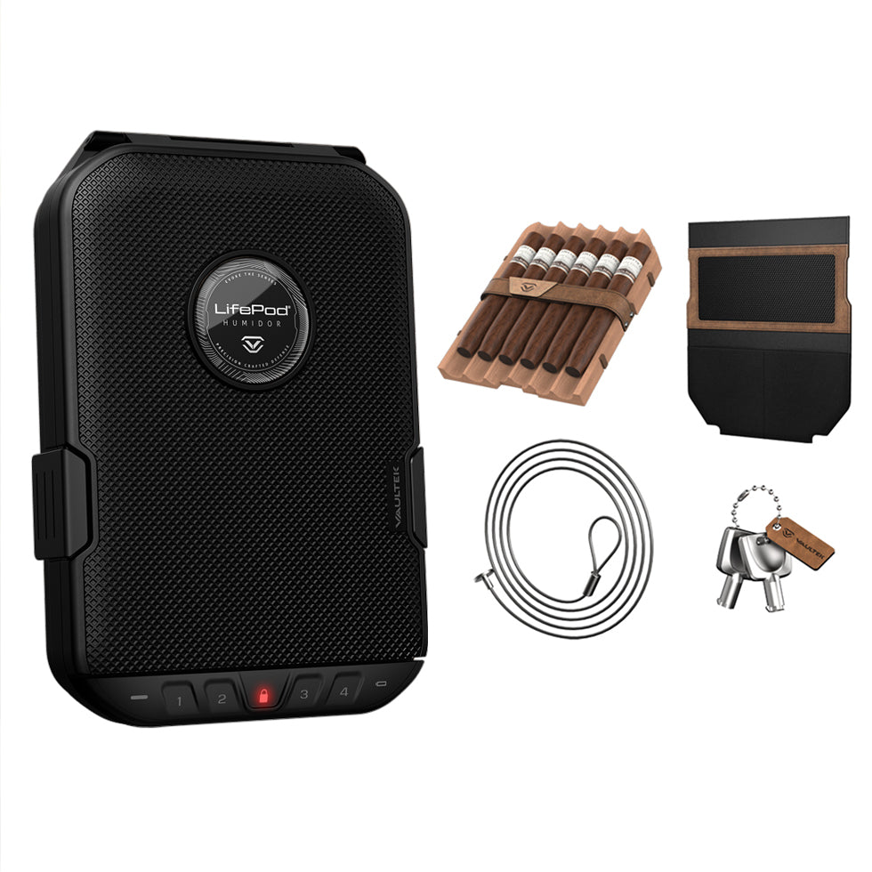Security Safes - Vaultek Lifepod Humidor With Built-in Lock System LH10