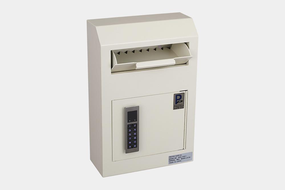 Through The Wall Depository Safe - Protex WDS-150E II Wall Mount Drop Box With Electronic Lock