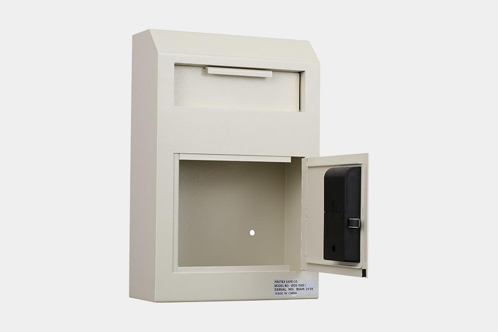 Through The Wall Depository Safe - Protex WDS-150E II Wall Mount Drop Box With Electronic Lock