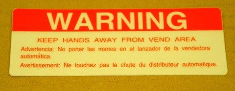 Tidel 201-2985-001S Warning Decal