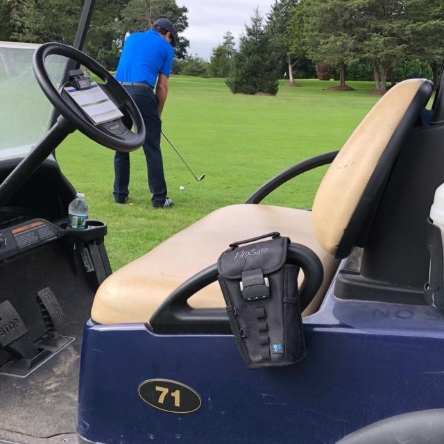 The Portable Travel Safe On Golf Cart Golf In Background