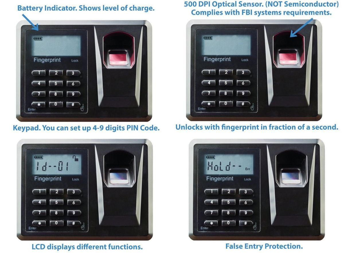 Viking VS-38BL Laptop Biometric Fingerprint Safe