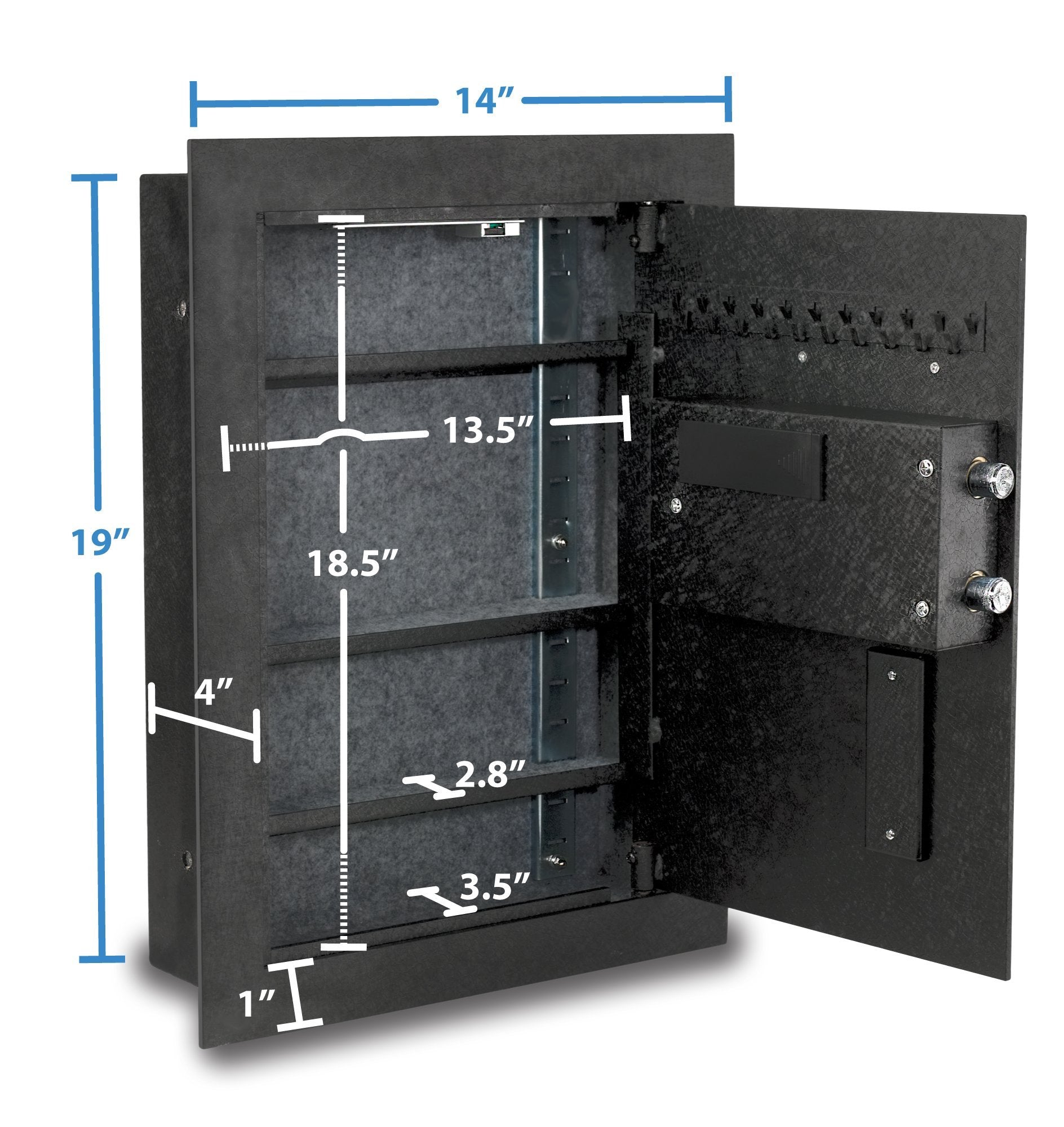 Viking VS-52BLX Hidden in Wall Safe Biometric Safe - Safe and