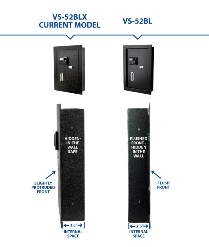 Viking VS-52BLX Hidden in Wall Safe Biometric Safe Comparison